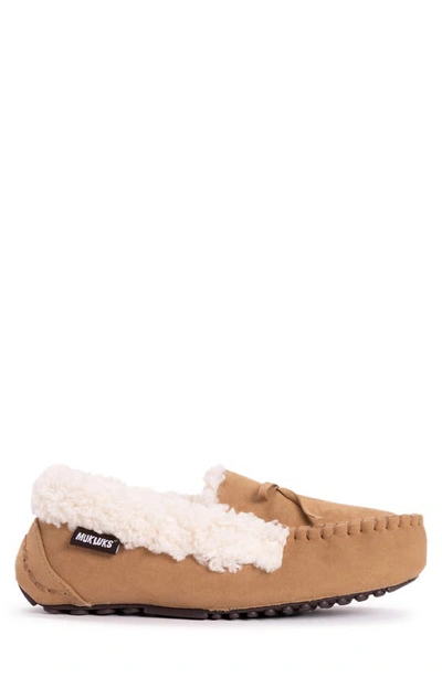 Muk Luks Jaylah Faux Shearling Lined Slipper In Camel