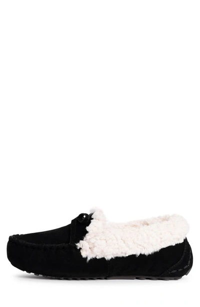 Muk Luks Jaylah Faux Shearling Lined Slipper In Black