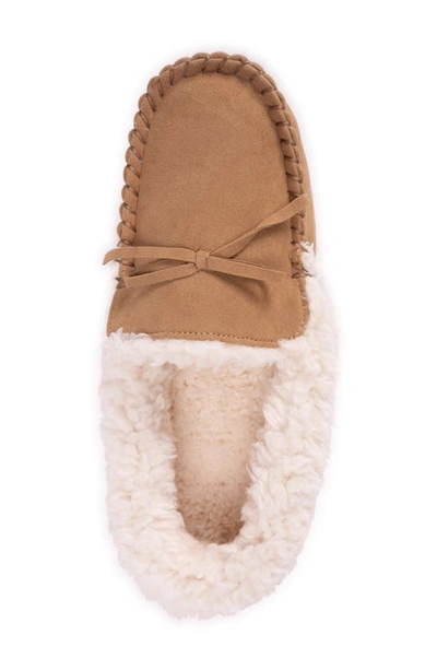 Muk Luks Jaylah Faux Shearling Lined Slipper In Camel