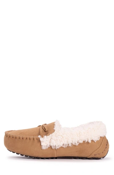 Muk Luks Jaylah Faux Shearling Lined Slipper In Camel
