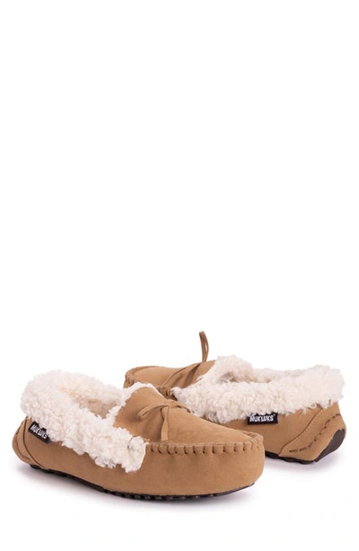 Muk Luks Jaylah Faux Shearling Lined Slipper In Camel