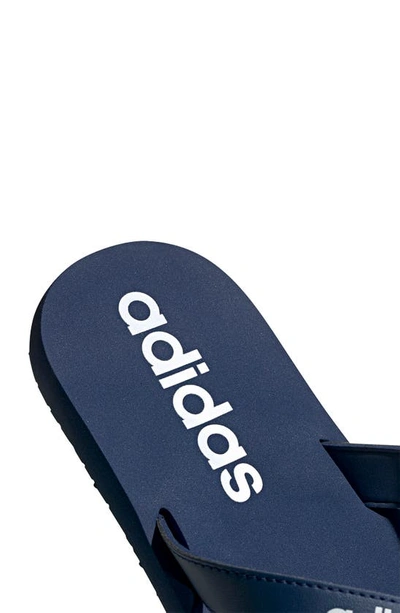 Shop Adidas Originals Eezay Flip Flop In Tech Indigo/ftwr White