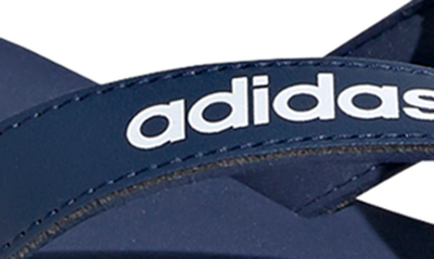 Shop Adidas Originals Adidas Eezay Flip Flop In Tech Indigo/ftwr White