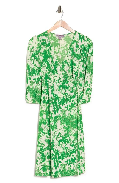 Shop Love By Design Amelia Ruched Wrap Dress In Botanical