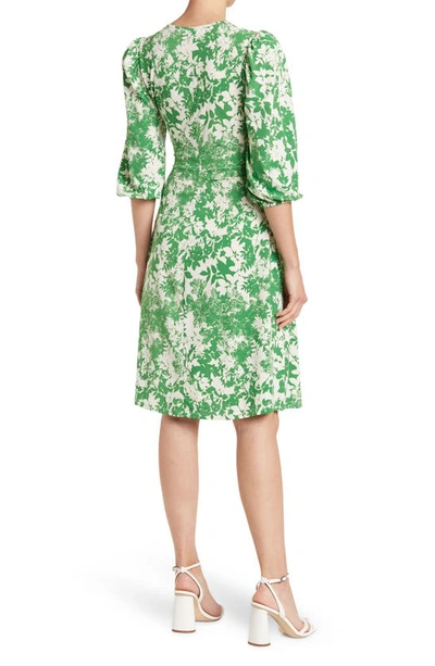 Shop Love By Design Amelia Ruched Wrap Dress In Botanical
