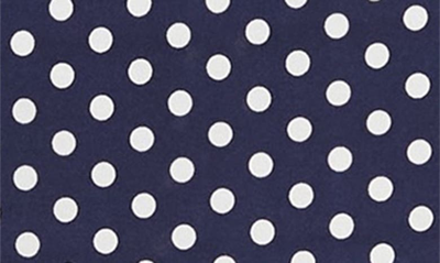 Shop Love By Design Amelia Ruched Wrap Dress In Navy/ White Polka Dot