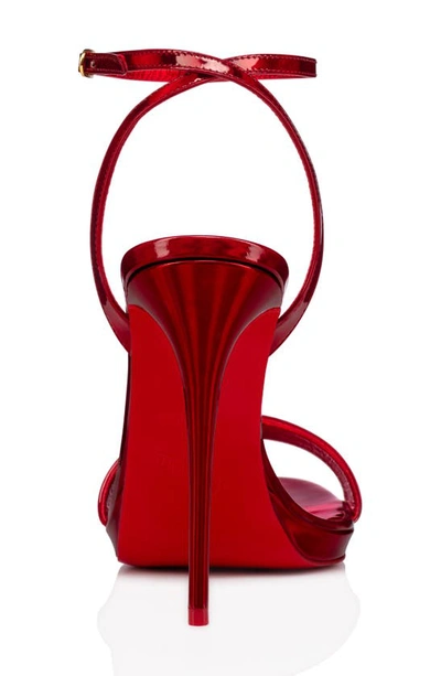Shop Christian Louboutin Loubi Queen Psych Ankle Strap Sandal In Red