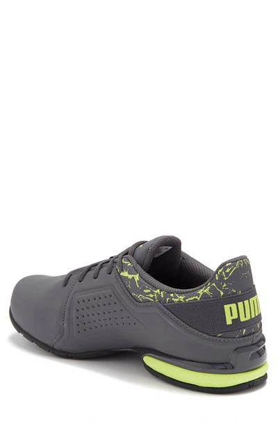 Puma Viz Runner Graphic Rock Sneaker In Asphalt-lime Punch | ModeSens