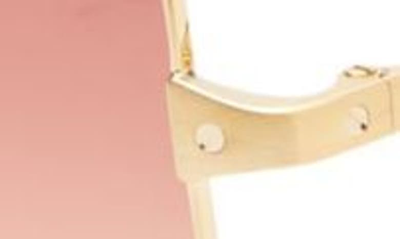 Shop Cartier Polarized Square Sunglasses In Gold/pink