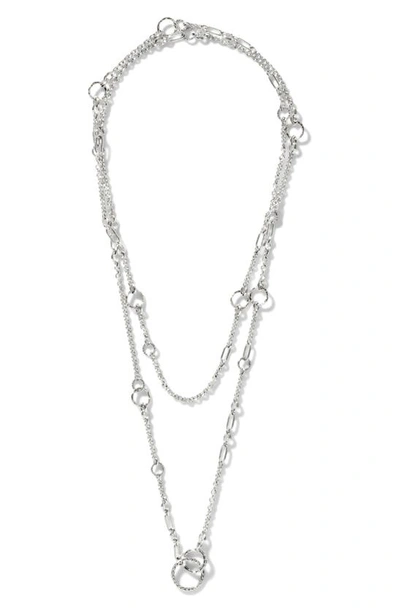 Shop John Hardy Classic Chain Hammered Silver Sautoir Necklace