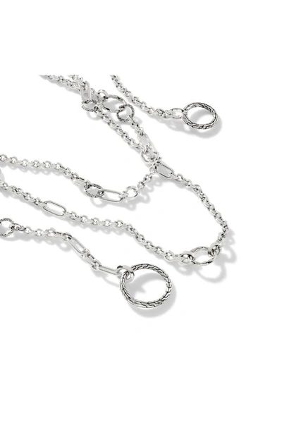 Shop John Hardy Classic Chain Hammered Silver Sautoir Necklace