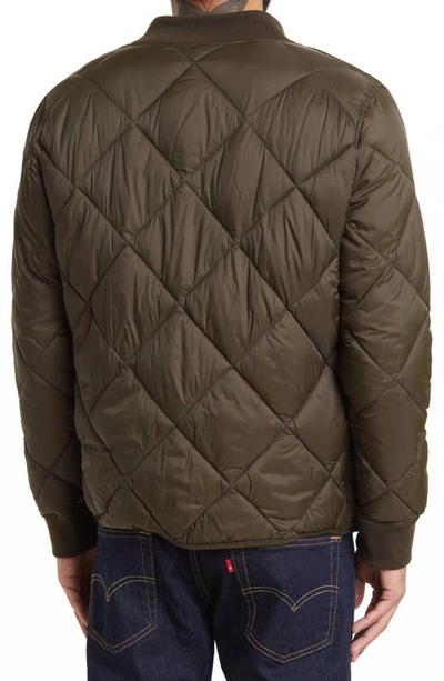 Shop Calvin Klein Reversible Quilted Jacket In Olive