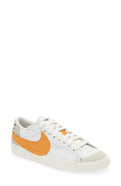 Shop Nike Blazer Low '77 Jumbo Sneaker In White/ Orange/ Grey/ Sail