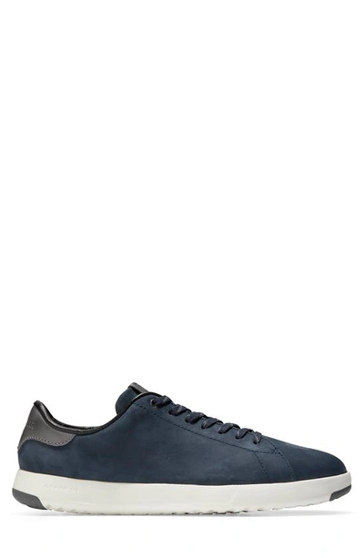 Shop Cole Haan Grandpro Low Top Sneaker In Navy Nubuck / Gray