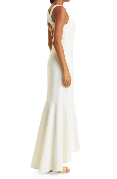 Shop Likely Barnes Cross Back High-low Gown In White