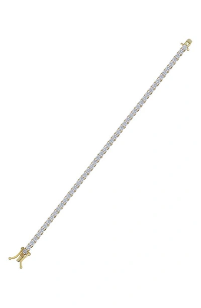 Cz By Kenneth Jay Lane Cz Tennis Bracelet In Clear/gold