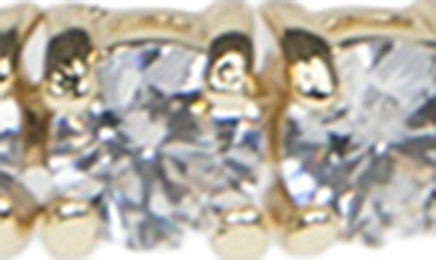 Shop Cz By Kenneth Jay Lane Cz Tennis Bracelet In Clear/gold