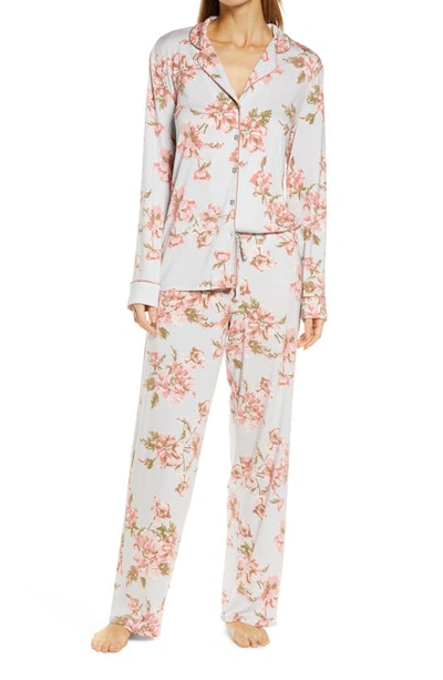 Shop Nordstrom Moonlight Eco Pajamas In Grey Micro Tonal Floral