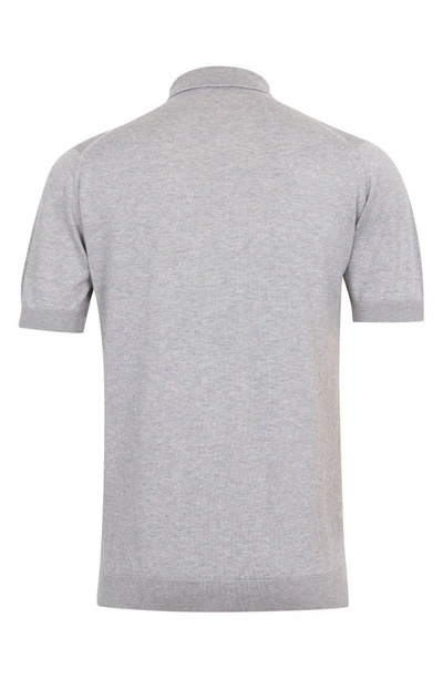 Shop John Smedley Jersey Polo In Silver