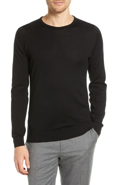John Smedley Crew Neck Jumper In Black