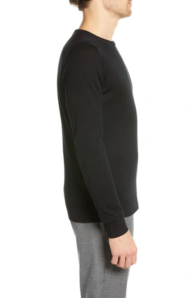 Shop John Smedley Crewneck Sweater In Black