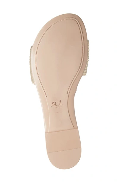 Shop Agl Attilio Giusti Leombruni Shelby Slide Sandal In Platinum Caramel