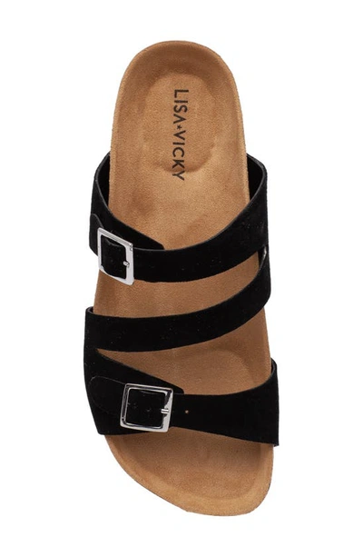 Shop Lisa Vicky Optimal Slide Sandal In Black Suede