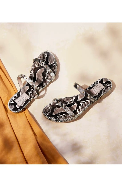 Shop Agl Attilio Giusti Leombruni Sveva Double Band Slide Sandal In Fog/ Golden