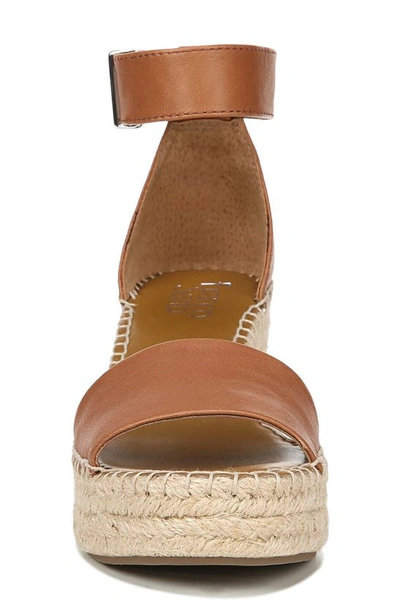 Shop Franco Sarto Clemens Espadrille Wedge Sandal In Cognac Leather