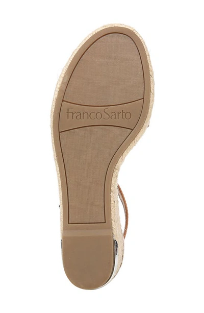 Shop Franco Sarto Clemens Espadrille Wedge Sandal In Cognac Leather