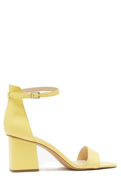 Shop Vince Camuto Margry Ankle Strap Block Heel Sandal In Daffodil