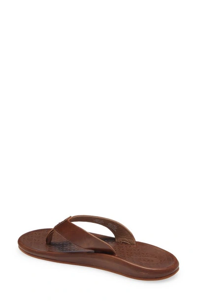 Shop Olukai Ilikai Flip Flop In Toffee / Toffee