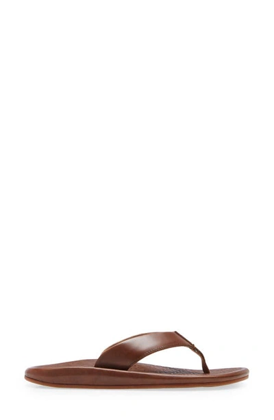 Shop Olukai Ilikai Flip Flop In Toffee / Toffee