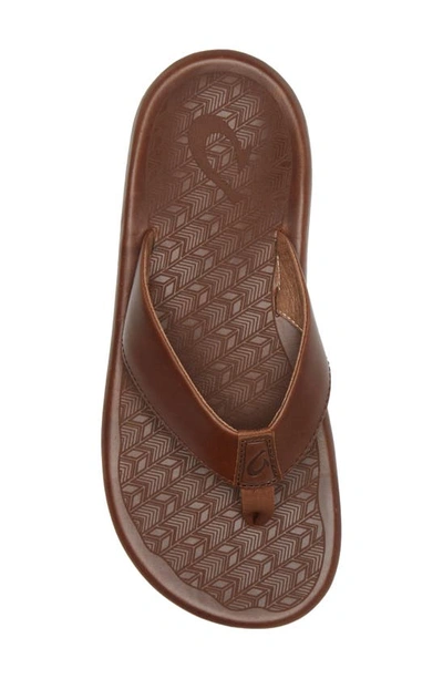 Shop Olukai Ilikai Flip Flop In Toffee / Toffee