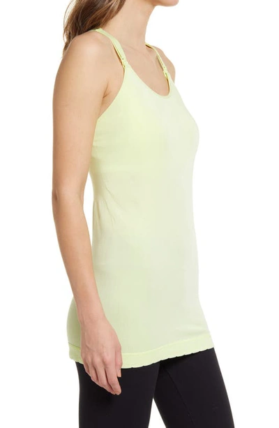 Modern Eternity Racerback Nursing Tank In Shadow Lime