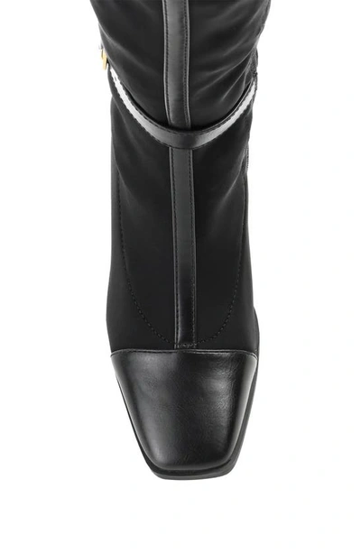 Journee Collection Womens Gaibree Stacked Heel Knee High Boots In Black