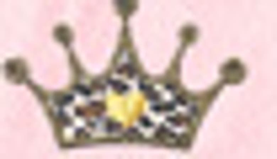 Linum Home Textiles Cheetah Crown Design Embroidered Terry Bathrobe In Pink