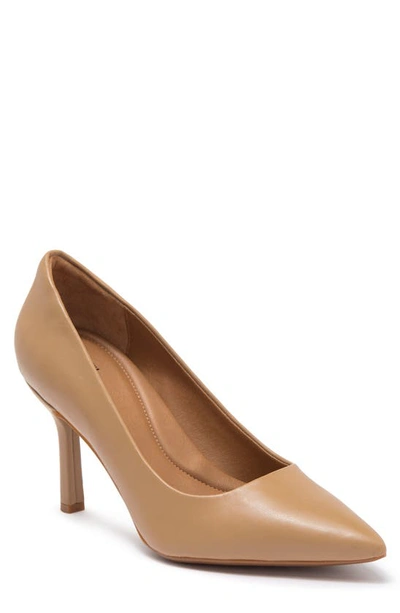 Shop Nordstrom Rack Paige Faux Leather Pump In Tan