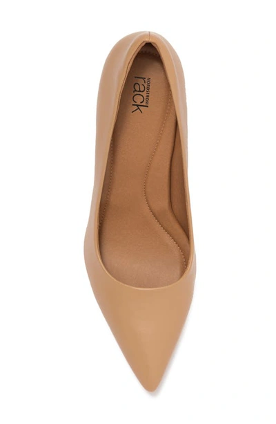 Shop Nordstrom Rack Paige Faux Leather Pump In Tan