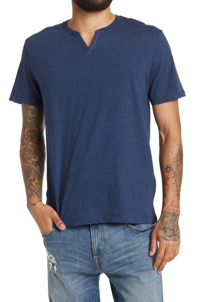 Shop Abound Notch Neck T-shirt In Navy Iris Heather