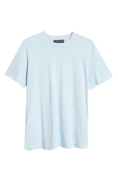 Shop Live Live Crewneck Pima Cotton T-shirt In Blue Skies