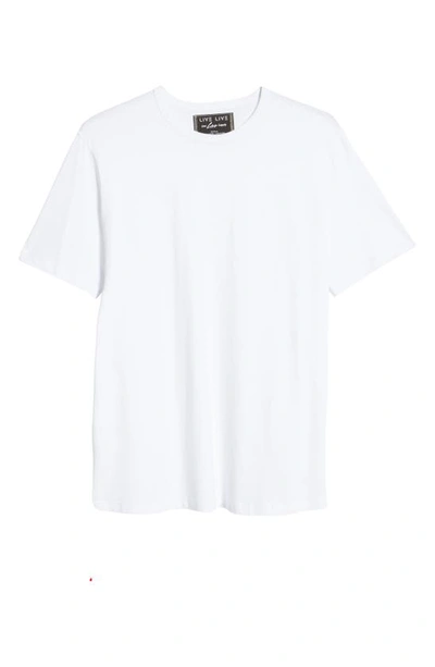 Shop Live Live Crewneck Pima Cotton T-shirt In Whiteout