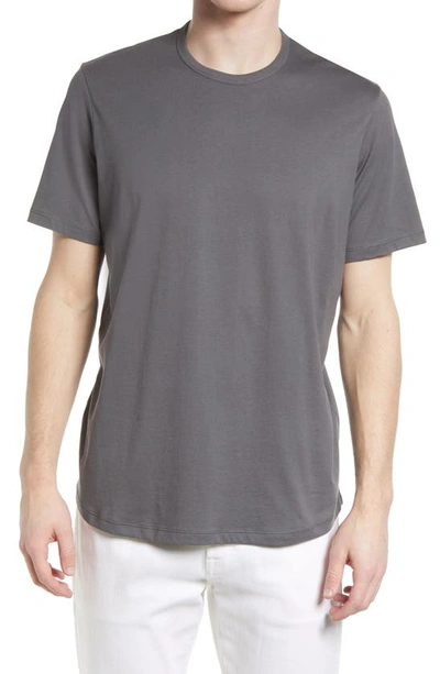 Shop Live Live Crewneck Pima Cotton T-shirt In Grey Skies
