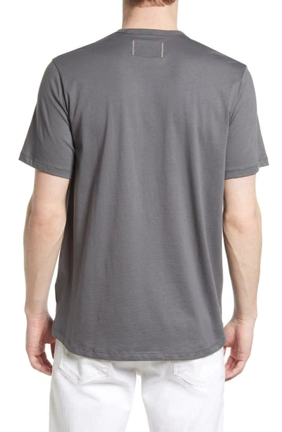 Shop Live Live Crewneck Pima Cotton T-shirt In Grey Skies