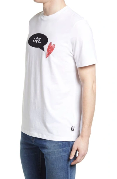 Shop Live Live Follow Your Heart Cotton Graphic Tee In Whiteout