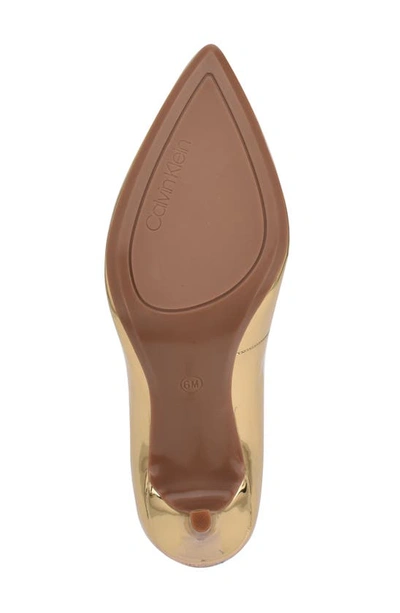 Shop Calvin Klein Gayle Pointed Toe Pump In Bronze 750