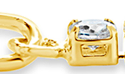 Sterling Forever Pave Cz Paperclip Chain Bracelet In Gold