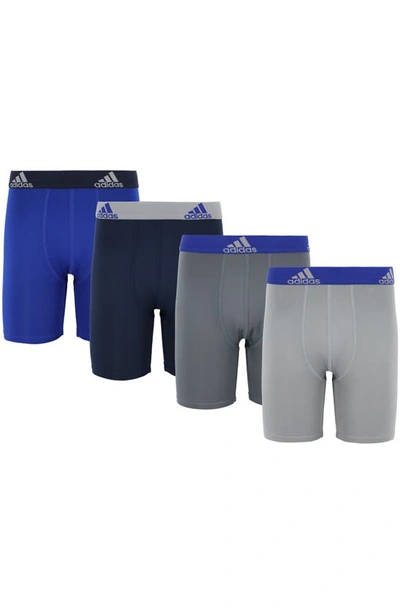 Shop Adidas Originals Performance Boxer Brief In Medium Blue