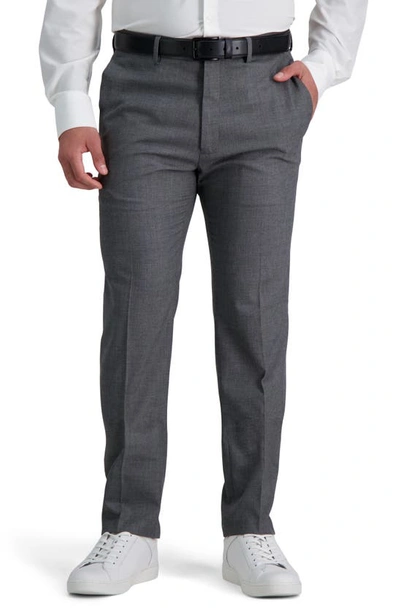 Shop Kenneth Cole Reaction Sharkskin Slim Fit Stretch Dress Pant In Medium Grey