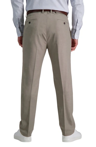 Shop Kenneth Cole Reaction Sharkskin Slim Fit Stretch Dress Pant In Oatmeal